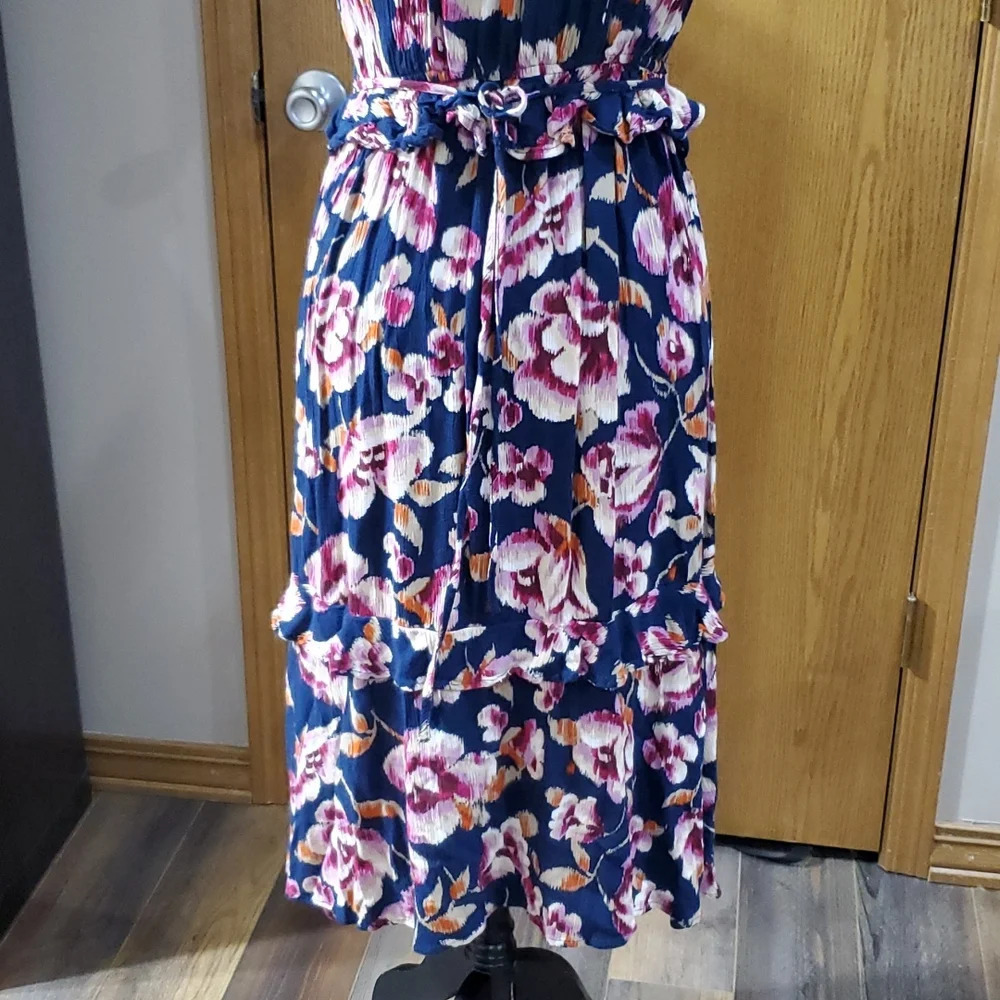 Band of gypsies floral ruffled button down maxi dress - Picture 7 of 10